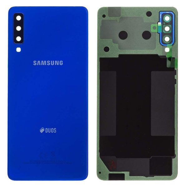 Capac Spate Samsung Galaxy A7 2018 A750 Blue Original GH82-17833D.