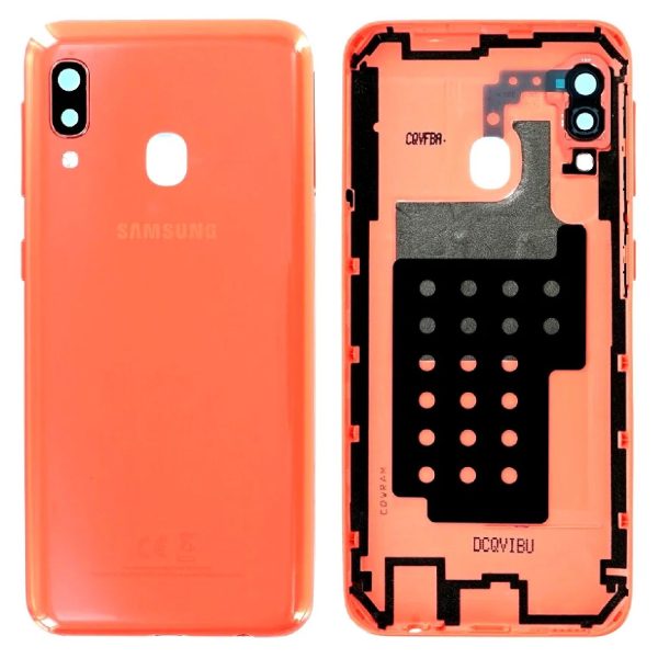 Capac Spate Samsung Galaxy A20e A202 Orange Original GH82-20125D.