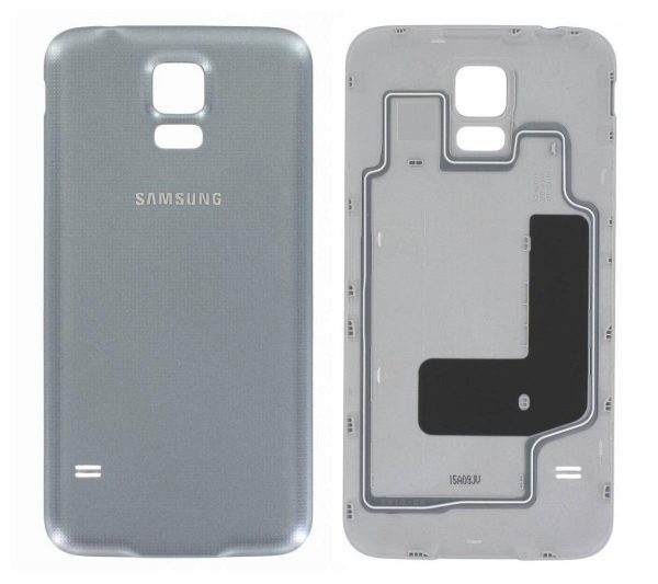 Capac Spate Samsung S5 Neo (G903) Silver Original GH98-37898C.